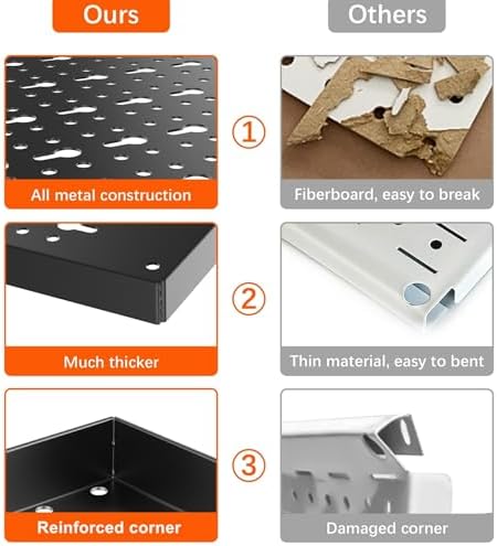torack metal pegboard wall organizer 24x48 in, tool, package contents