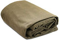WHITEDUCK Canvas Tarp 18 oz. Heavy Duty Fire Water Repellent UV Resistant, Rustproof Grommets, Industrial & Commercial Use Cloth Tarp (Cut Size: 8'x10', Finished Size: 7'6"x9'6", Olive Drab)