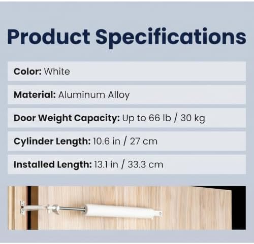 screen door closer-duty screen/storm door piston replacement, close-up detail