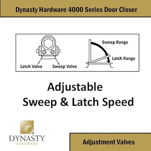 dynasty 4000 series door closer, sprayed duronotic bronze, side view