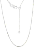 savlano 925 sterling silver solid 1.0mm franco square, main product view