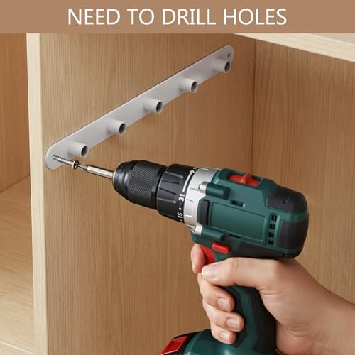 closet shelf & rod expandable, wall mounted easy shown in use