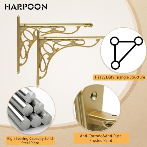 wall shelf bracket, heavy duty and hardware included shown in use