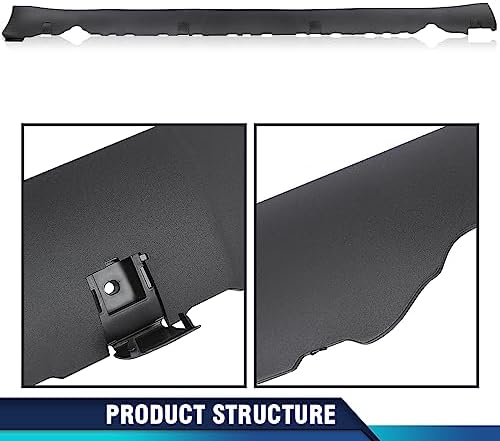 PIT66 Right Door Side Skirt Molding Rocker Lower Cover Trim Compatible With Tesla Model 3 2017-2022 1089829-00-D, 1089831-00-D