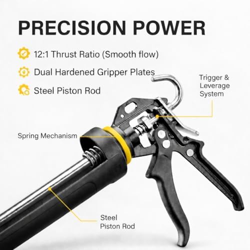 112 series manual caulking gun - 29 oz, close-up detail