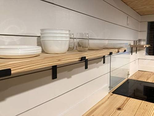 heavy-duty shelf brackets - premium construction grade 1/4" on a desk or shelf
