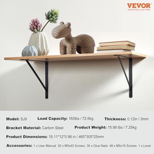vevor shelf support, 18x12 in set of 12 on a desk or shelf