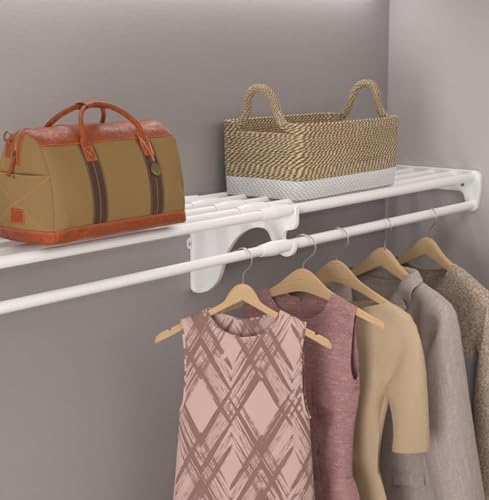 ez shelf closet shelf with hanging rod, main product view
