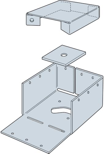 simpson strong-tie abw66z abw zmax galvanized adjustable standoff, close-up detail