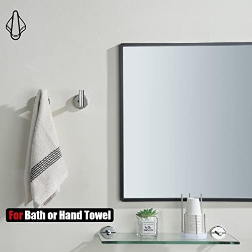 jqk chrome bathroom towel hook, 304 stainless steel, side view