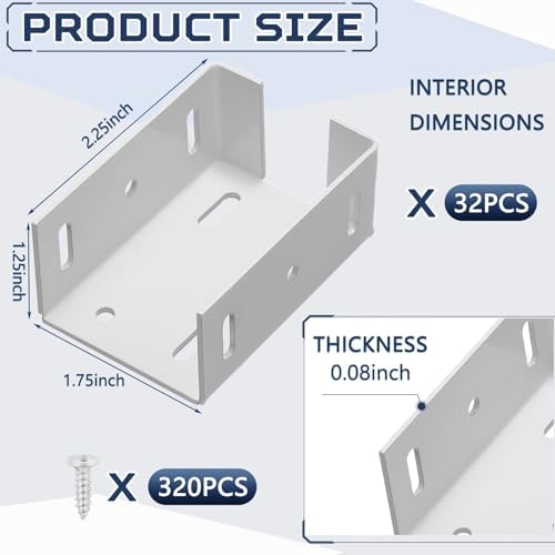 hicarer 16 pcs aluminum vinyl fence brackets with shown in use