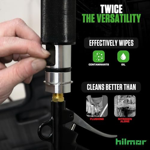 hilmor hlc007 hvac lineset cleaner - pressurized foam shown in use