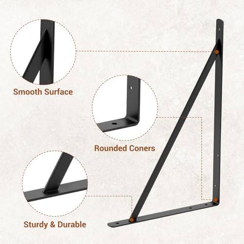 home master hardware 20x13 inch heavy duty shelf, side view