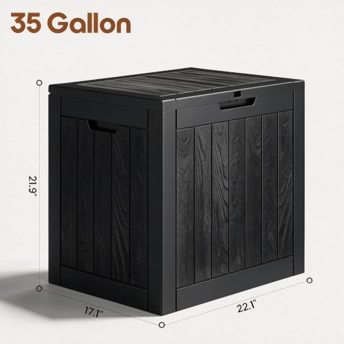 nunu lab 35 gal outdoor storage box waterproof shown in use