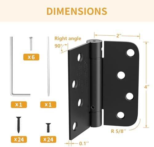 luxbaro 3 pack spring hinges self closing 4 shown in use