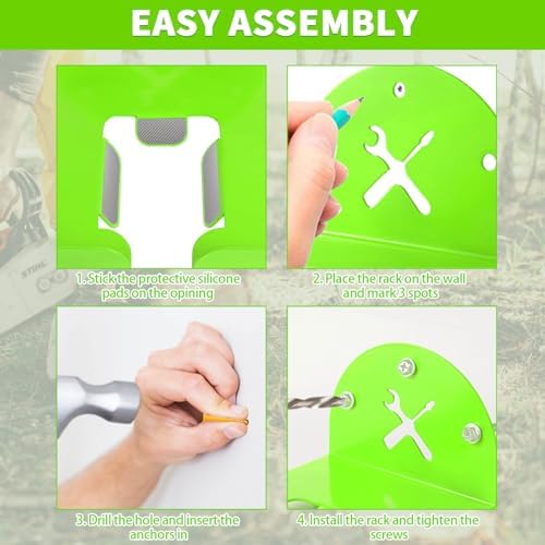 upgraded trimmer rack wall mount - 8" heavy, package contents