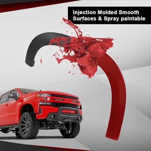 CHEDA Fender Flares (4PCS) | Compatible with Chevy Silverado 1500 (Not Dually) 2019-2021