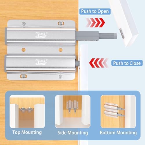 jiayi push catch metal heavy duty 4 pack showing dimensions