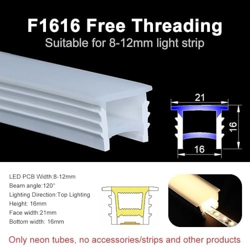 3 Meter Cuttable LED Neon Silicone Channel | Black,F1210