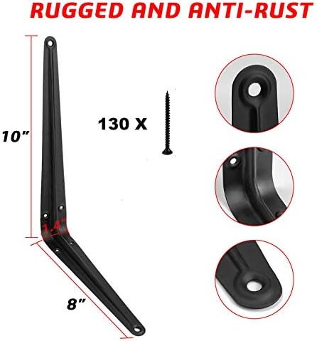 heavy duty shelf brackets 10 inch with screws,20 shown in use