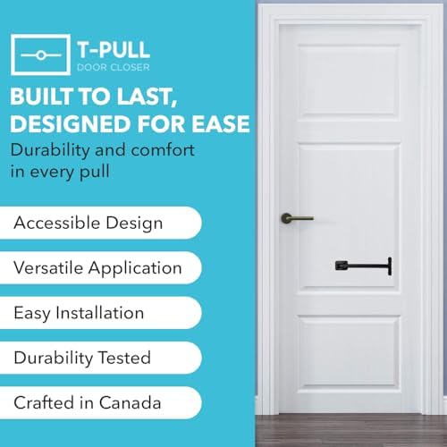 manual door closer for wheelchair users - canadian, side view
