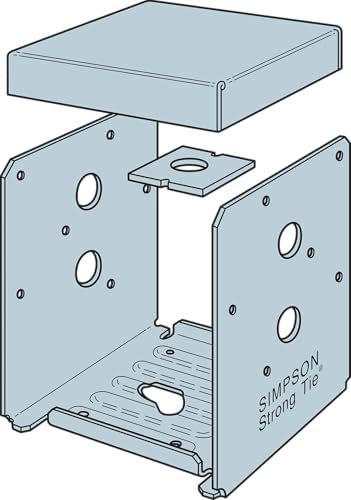 simpson strong-tie abu66z abu zmax galvanized adjustable standoff on a desk or shelf