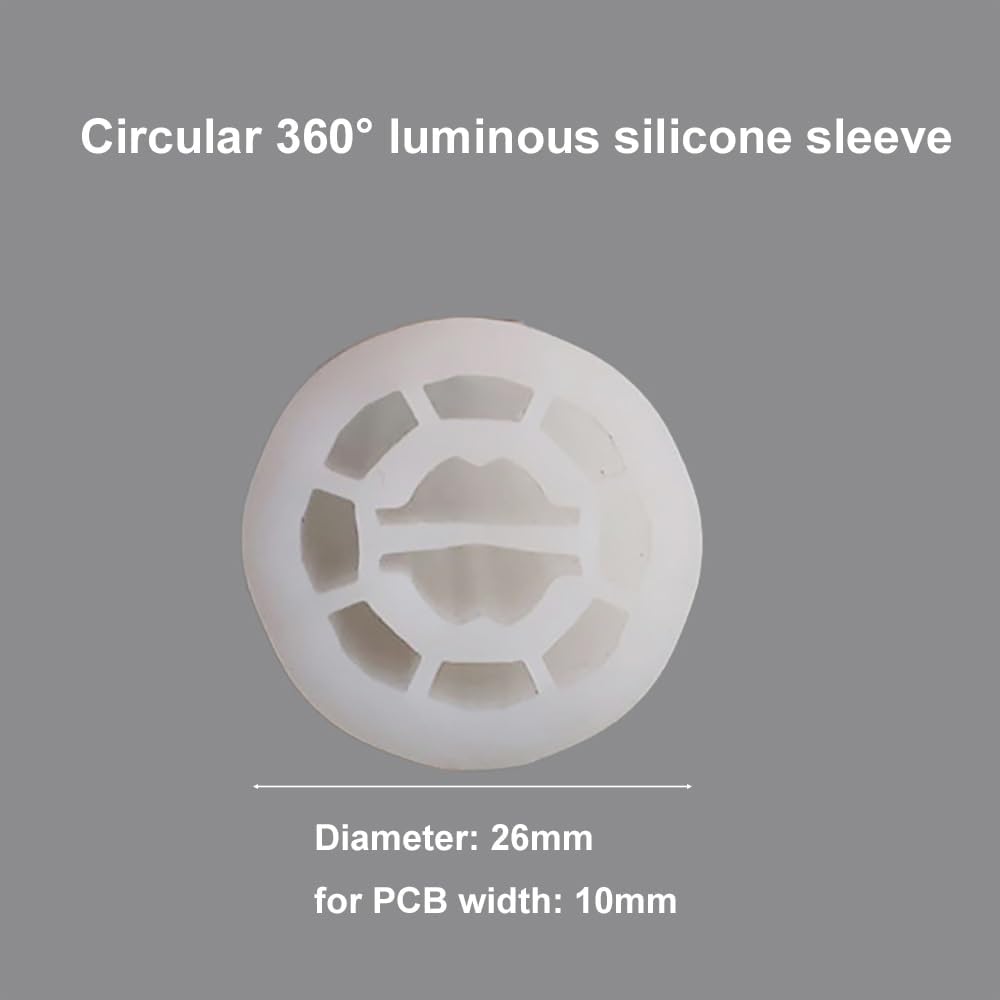 3 Meters Waterproof Silicone Neon Tube Cover - 360° Luminous LED Strip Diffuser,1pcs