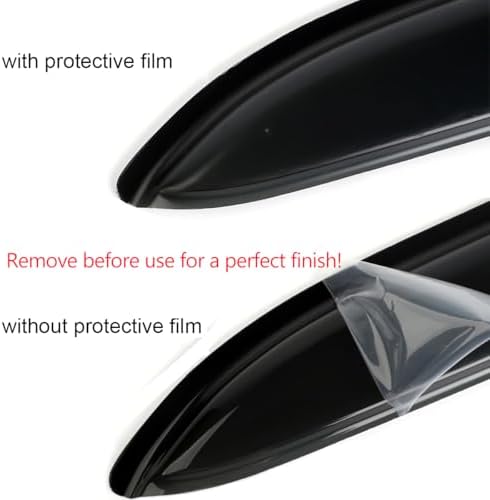 window visors rain guards for 2007-2010 ford explorer showing dimensions