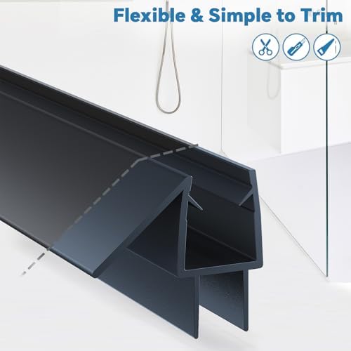 shower door bottom seal strip, 2pcs seal strip, package contents