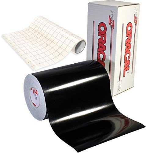 ORACAL 651 Gloss Black Adhesive Craft Vinyl for Cameo, Cricut & Silhouett...