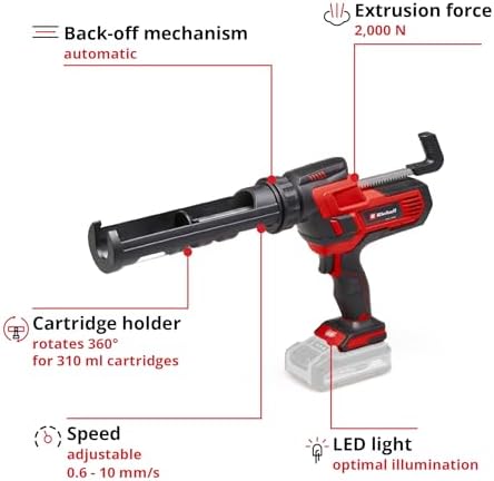 einhell battery cartridge gun te-sg 18/10 li-solo power shown in use