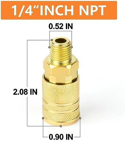 gasher 12pcs 1/4-inch male industrial coupler,1/4 inch npt shown in use