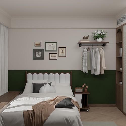 clothes rack 36in, wall mounted garment rack with, side view