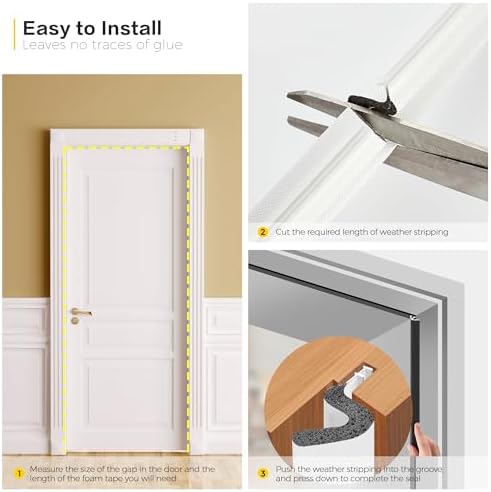 ravinte weather stripping door seal, q-shaped kerf foam showing dimensions