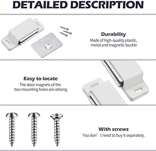 moxweyeni 24 pack cabinet magnets magnetic door catch, close-up detail
