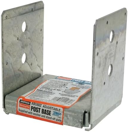 simpson strong-tie abu zmax abu66z galvanized adjustable standoff shown in use