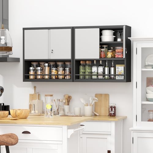 metal wall cabinet, steel floating hanging storage cabinet, main product view