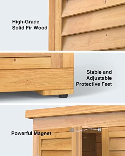 bealife 63.2" outdoor storage cabinet with double doors shown in use