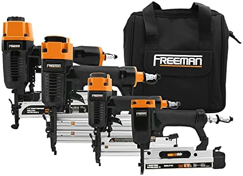 freeman pneumatic finish nailers and stapler kit (4-piece), main product view