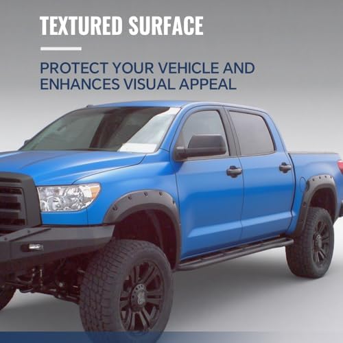 4PCS Fender Flares Compatible Chevy Silverado 2500HD 3500HD 2014-2018,Only Fit 6.5ft & 8ft Long Bed Models Wheel Trim Accessories