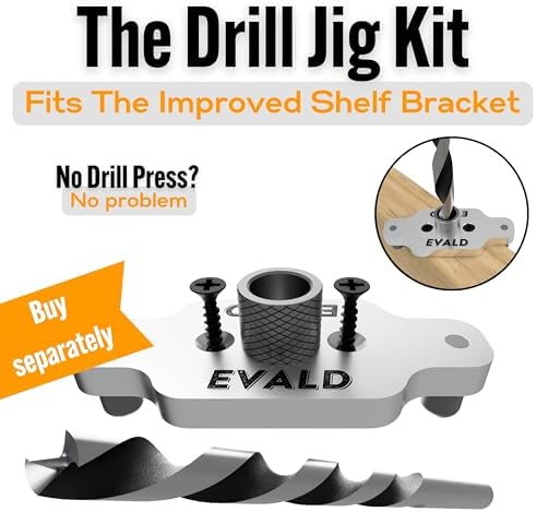 evald 8 inch floating shelf brackets, hidden shelf, front angle view