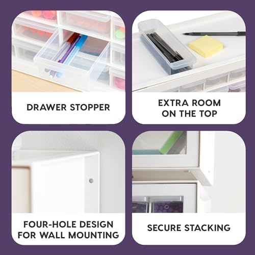iris usa 44-drawer small parts storage cabinet, crafts showing dimensions