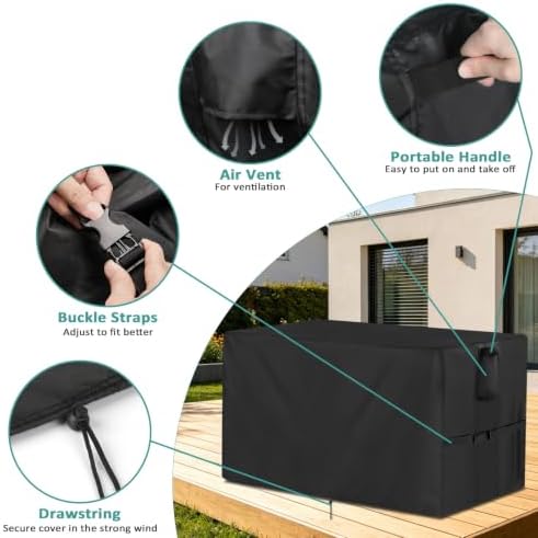 outdoor storage box cover for keter xxl 230 showing dimensions