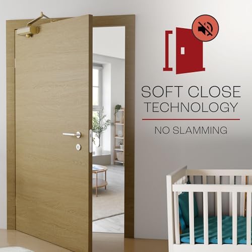 primeware dc-300 adjustable automatic door closers for home showing dimensions