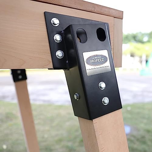 mofeez outdoor 4x4 compound angle brackets for deer showing dimensions