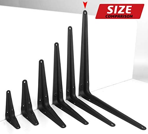 heavy duty shelf brackets 12 inch with screws,20, side view