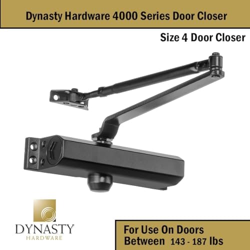 dynasty 4000 series door closer, sprayed duronotic bronze, package contents