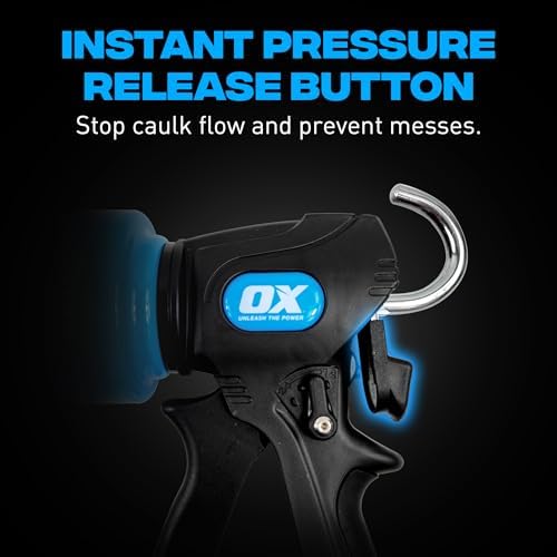 ox pro 29 oz caulking gun - heavy, side view