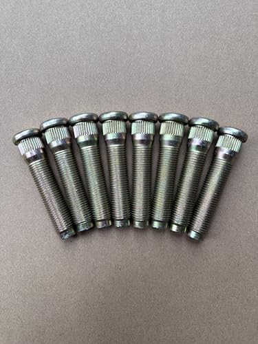 8Pcs M14*1.5 Serrated Front Wheel Lug Stud 610-490 15.7mm Knurl, 69.75mm Length Replacement for 2003-2016 Ford F250 F350 F450 F550