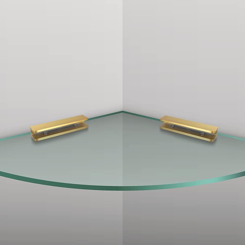 lukloy solid brass glass shelf bracket with 3 showing dimensions